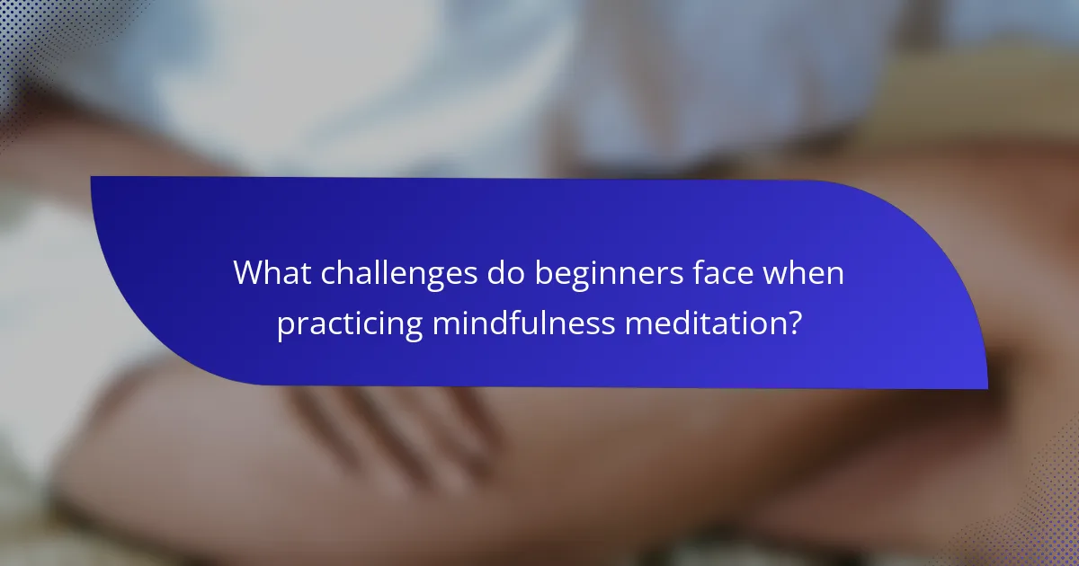 What challenges do beginners face when practicing mindfulness meditation?